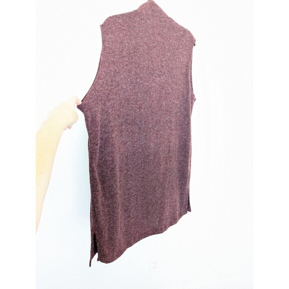 A.GAIN Angora Sweater Vest Womens Medium Burgundy - Picture 6 of 8